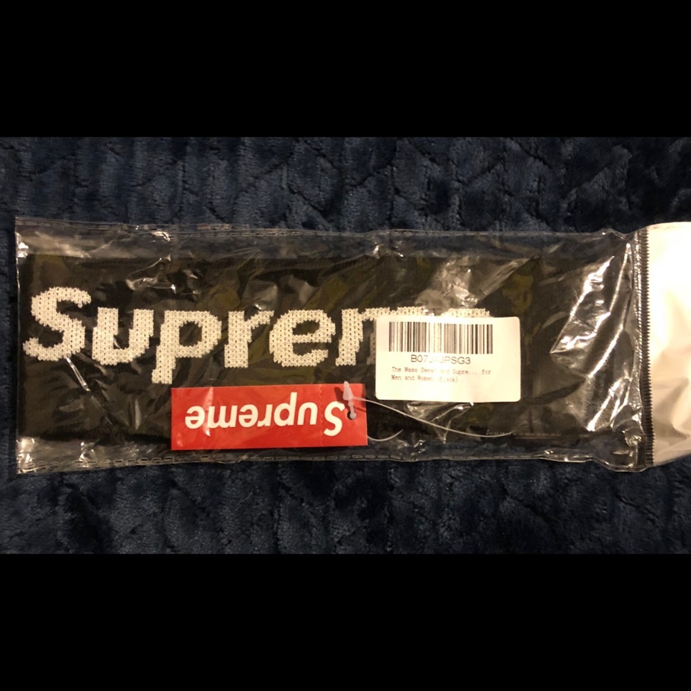 Supreme New Era Black Headband Unopened